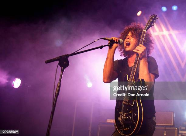 Andrew Stockdale of the band Wolfmother performs on stage at the Enmore theatre on September 19, 2009 in Sydney, Australia.