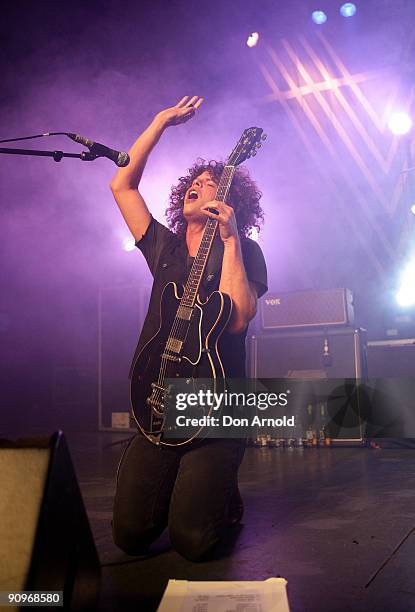 Andrew Stockdale of the band Wolfmother performs on stage at the Enmore theatre on September 19, 2009 in Sydney, Australia.