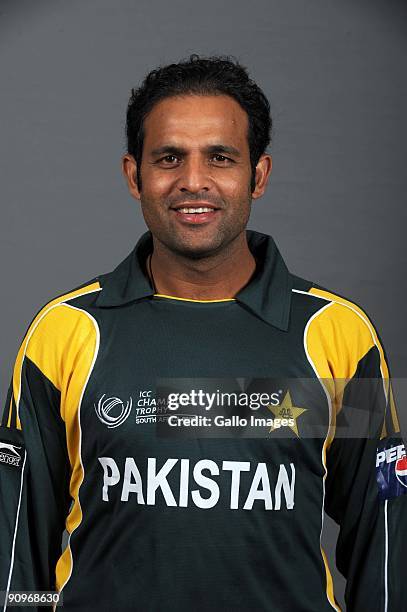 Naved-ul Hasan poses during the ICC Champions photocall session of the Pakistan cricket team at Sandton Sun on September 19, 2009 in Sandton, South...