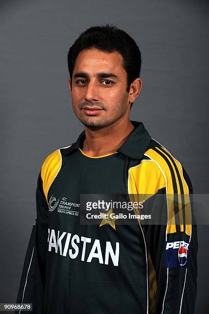 Saeed Ajmal poses during the ICC Champions photocall session of the Pakistan cricket team at Sandton Sun on September 19, 2009 in Sandton, South...