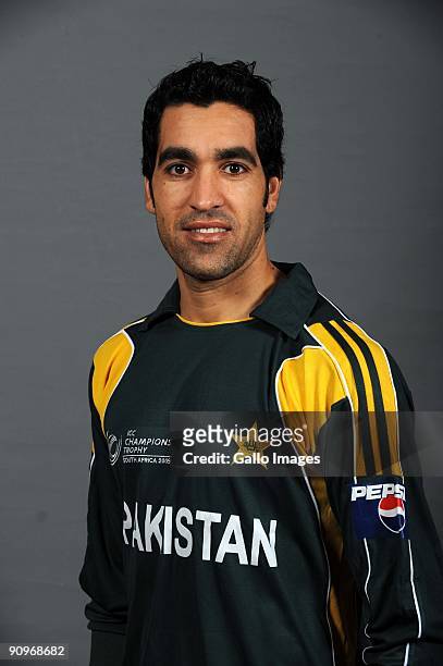 Umar Gul poses during the ICC Champions photocall session of the Pakistan cricket team at Sandton Sun on September 19, 2009 in Sandton, South Africa.