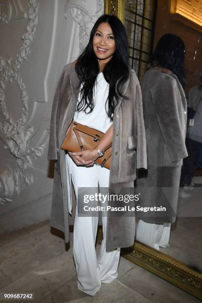 Anggun attends the Jean-Paul Gaultier Haute Couture Spring Summer 2018 show as part of Paris Fashion Week on January 24, 2018 in Paris, France.