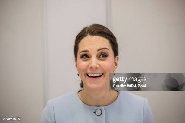 Catherine, Duchess of Cambridge visits The Maurice Wohl Clinical Neuroscience Institute, at the Institute of Psychiatry, Psychology & Neuroscience at...