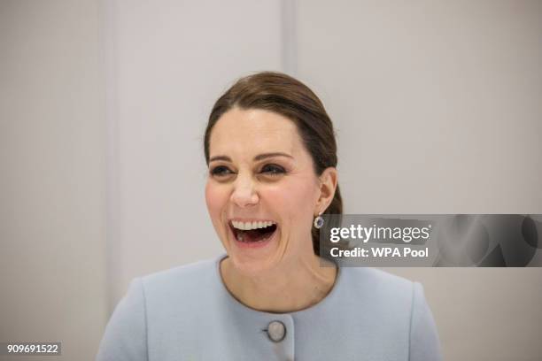 Catherine, Duchess of Cambridge visits The Maurice Wohl Clinical Neuroscience Institute, at the Institute of Psychiatry, Psychology & Neuroscience at...