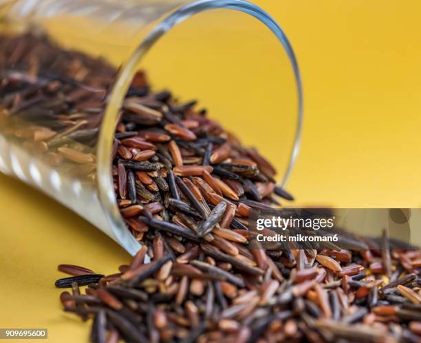 black and red rice. traditional food. - national diet of japan stock pictures, royalty-free photos & images