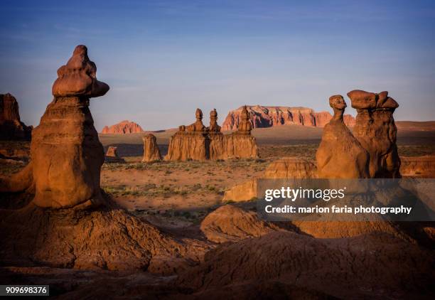 the guardians - goblin valley state park stock pictures, royalty-free photos & images