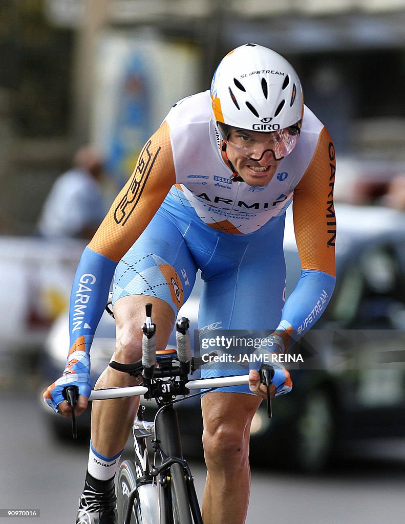 Britain's David Millar rides during the