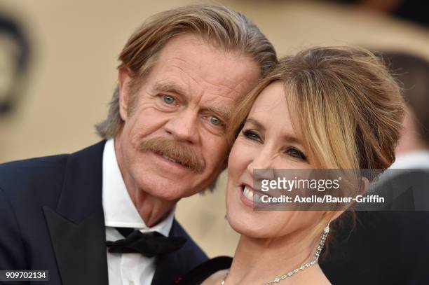 Actors William H. Macy and Felicity Huffman attend the 24th Annual Screen Actors Guild Awards at The Shrine Auditorium on January 21, 2018 in Los...