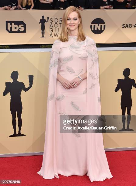 Actress Laura Linney attends the 24th Annual Screen Actors Guild Awards at The Shrine Auditorium on January 21, 2018 in Los Angeles, California.
