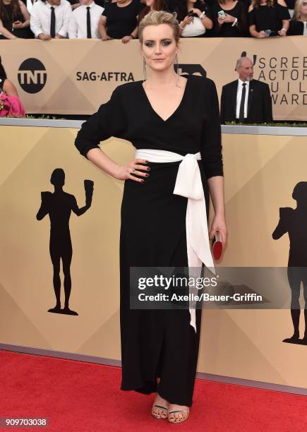 Actress Taylor Schilling attends the 24th Annual Screen Actors Guild Awards at The Shrine Auditorium on January 21, 2018 in Los Angeles, California.