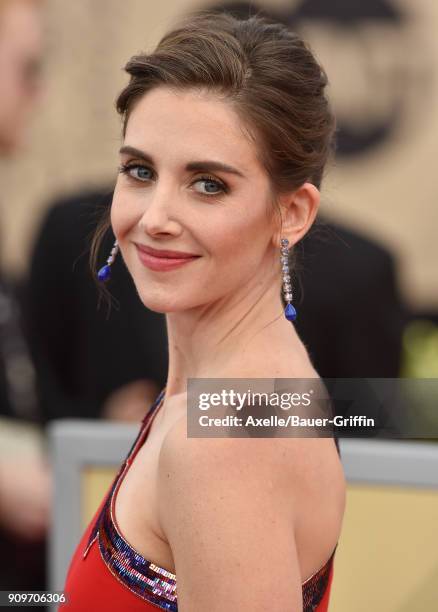 Actress Alison Brie attends the 24th Annual Screen Actors Guild Awards at The Shrine Auditorium on January 21, 2018 in Los Angeles, California.