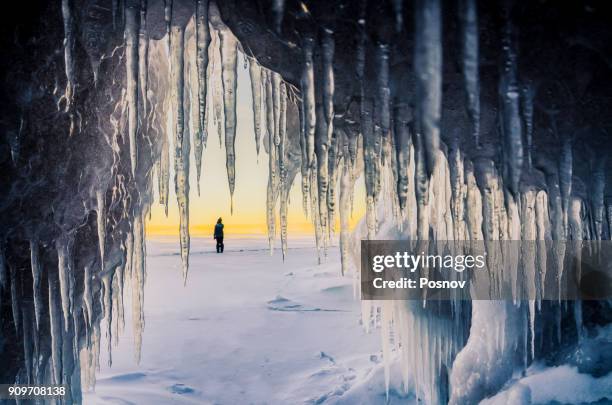 icicles - marquette michigan stock pictures, royalty-free photos & images