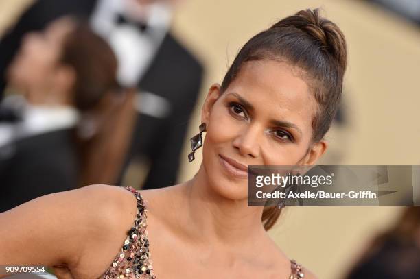 Actress Halle Berry attends the 24th Annual Screen Actors Guild Awards at The Shrine Auditorium on January 21, 2018 in Los Angeles, California.