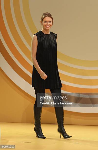 Designer Jenny Packhaml walks down the catwalk during the Jenny Packham Spring/ Summer 2010 show at the Margaret Howell Store on September 19, 2009...