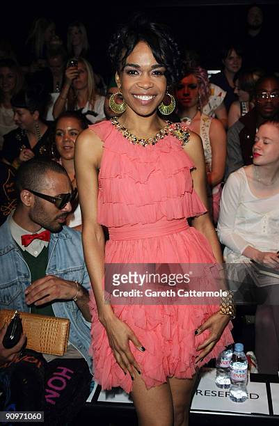 Michelle Williams attends the Ashish Fashion show at the BFC tent, Somerset House on September 19, 2009 in London, England.