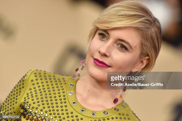 Actress Greta Gerwig attends the 24th Annual Screen Actors Guild Awards at The Shrine Auditorium on January 21, 2018 in Los Angeles, California.