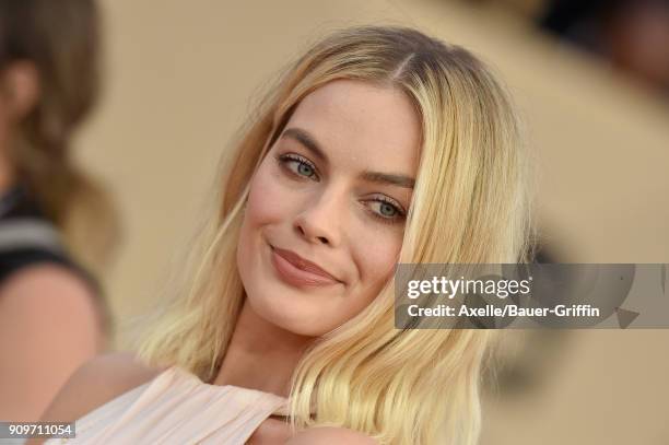 Actress Margot Robbie attends the 24th Annual Screen Actors Guild Awards at The Shrine Auditorium on January 21, 2018 in Los Angeles, California.