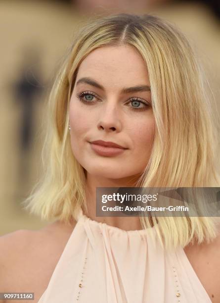 Actress Margot Robbie attends the 24th Annual Screen Actors Guild Awards at The Shrine Auditorium on January 21, 2018 in Los Angeles, California.