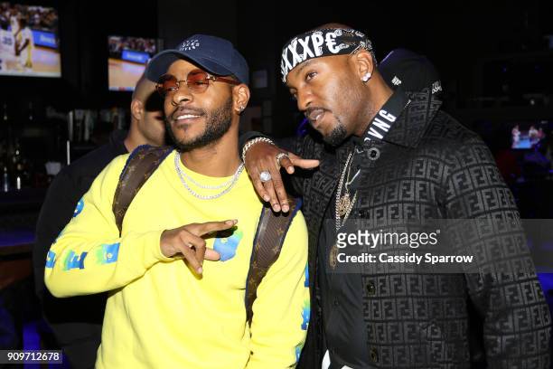 Eric Bellinger and Grafh Attend The Eric Bellinger Grammy Week Lounge Lounge at Suite 36 on January 23, 2018 in New York City.