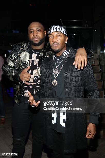 Colson Dempster and Grafh Attend The Eric Bellinger Grammy Week Lounge Lounge at Suite 36 on January 23, 2018 in New York City.