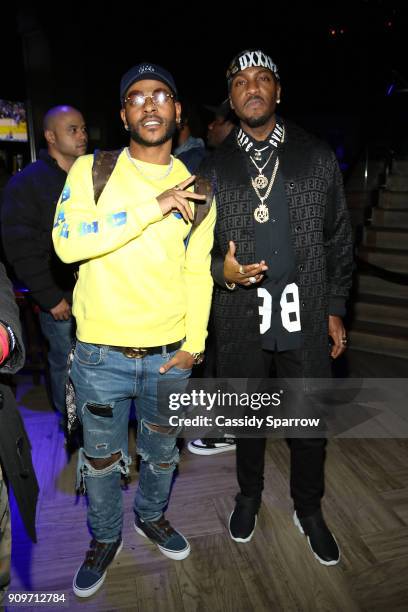 Eric Bellinger and Grafh Attend The Eric Bellinger Grammy Week Lounge Lounge at Suite 36 on January 23, 2018 in New York City.