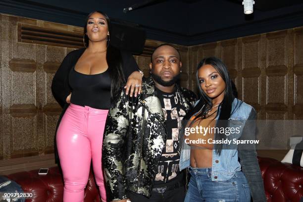 Rah Ali, Colson Dempster and Brooke Bailey Attend The Eric Bellinger Grammy Week Lounge Lounge at Suite 36 on January 23, 2018 in New York City.