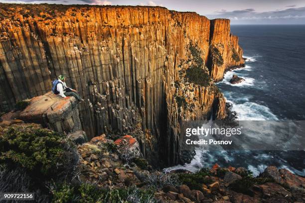 cape raoul - tasman stock pictures, royalty-free photos & images