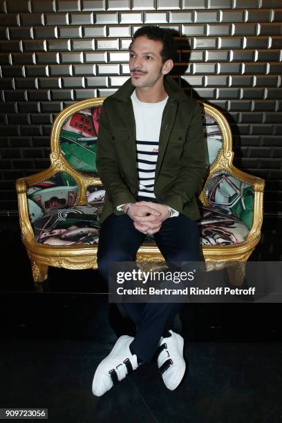 Vincent Dedienne attends the Jean-Paul Gaultier Haute Couture Spring Summer 2018 show as part of Paris Fashion Week on January 24, 2018 in Paris,...