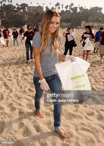 Lauren Conrad attends the Kohl's Department Stores "Clean Up" event at Santa Monica Beach on September 19, 2009 in Santa Monica, California.