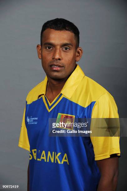 Thilan Samaraweera poses during the ICC Champions photocall session of Sri Lanka at Sandton Sun on September 19, 2009 in Sandton, South Africa.