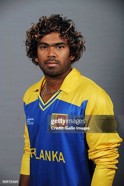 Lasith Malinga poses during the ICC Champions photocall session of Sri Lanka at Sandton Sun on September 19, 2009 in Sandton, South Africa.