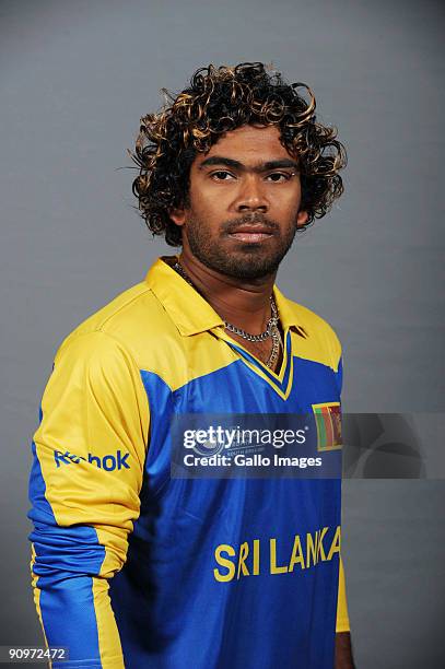 Lasith Malinga poses during the ICC Champions photocall session of Sri Lanka at Sandton Sun on September 19, 2009 in Sandton, South Africa.