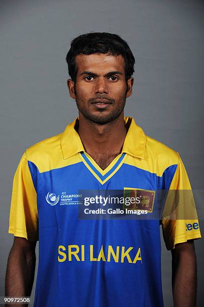 Upul Tharanga poses during the ICC Champions photocall session of Sri Lanka at Sandton Sun on September 19, 2009 in Sandton, South Africa.