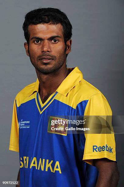 Upul Tharanga poses during the ICC Champions photocall session of Sri Lanka at Sandton Sun on September 19, 2009 in Sandton, South Africa.