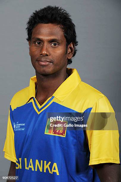 Angelo Mathews poses during the ICC Champions photocall session of Sri Lanka at Sandton Sun on September 19, 2009 in Sandton, South Africa.