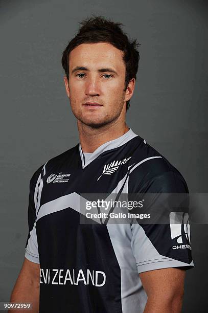 Neil Broom poses during the ICC Champions photocall session of New Zealand at Sandton Sun on September 19, 2009 in Sandton, South Africa.