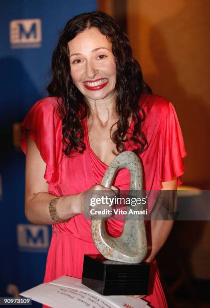 Director Ruba Nadda with the award for Best Canadian Feature Film for "Cairo Time" as she attends the Awards Ceremony held at The Visa Screening Room...