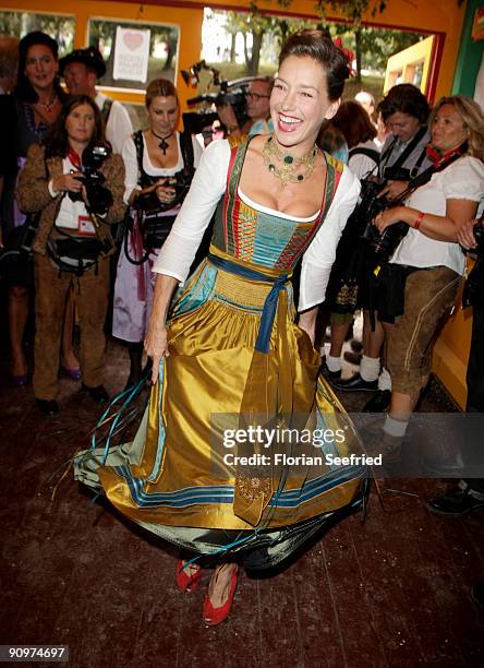 Lisa Seitz attends the Oktoberfest 2009 opening at Hippodrom at the Theresienwiese on September 19, 2009 in Munich, Germany. Oktoberfest is the...