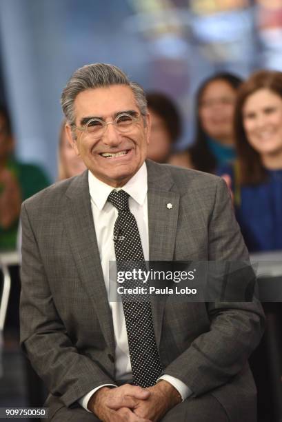 Eugene Levy and Dan Levy are guests on "Good Morning America," Wednesday, January 24 airing on the Walt Disney Television via Getty Images Television...