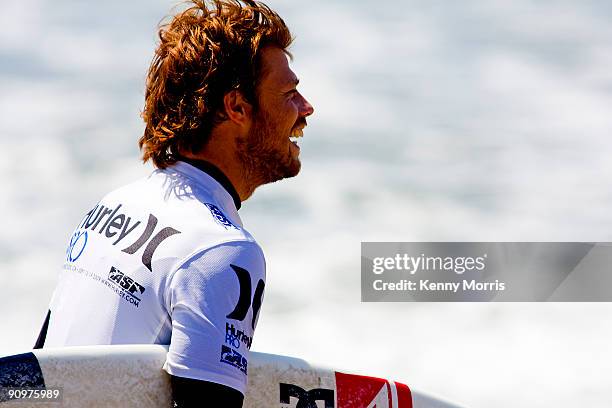 Dane Reynolds is all smiles during Round 4 of the Hurley Pro on September 19, 2009 at Lower Trestles in San Clemente, California.