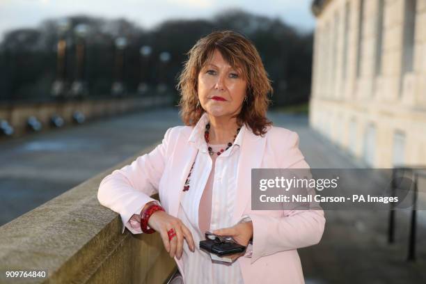 Margaret McGuckin, the leader of SAVIA , a charity set up to give a voice to victims of historic abuse in Northern Ireland, at Stormont Parliament...