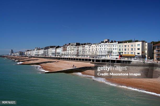 hastings in east sussex, england - beach town stock pictures, royalty-free photos & images