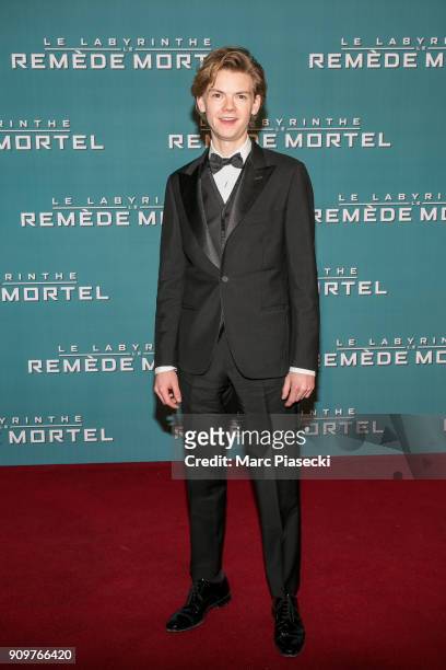 Actor Thomas Brodie-Sangster attends the 'Maze Runner: The Death Cure' Premiere at Le Grand Rex on January 24, 2018 in Paris, France.
