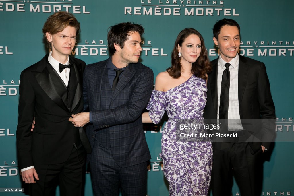 "Maze Runner: The Death Cure" - Le Labyrinthe : Le Remede Mortel Paris Photocall At Cinema Le Grand Rex