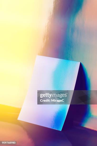 hologram foil paper gradient colors - sensory impulse stock pictures, royalty-free photos & images