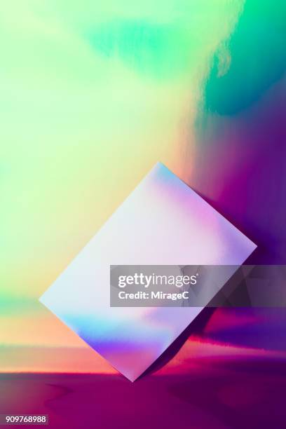 hologram foil paper gradient colors - sensory impulse stock pictures, royalty-free photos & images