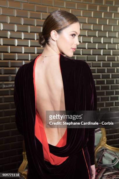 Miss France 2016 and Miss Univers 2016, Iris Mittenaere attends the Jean Paul Gaultier Haute Couture Spring Summer 2018 show as part of Paris Fashion...