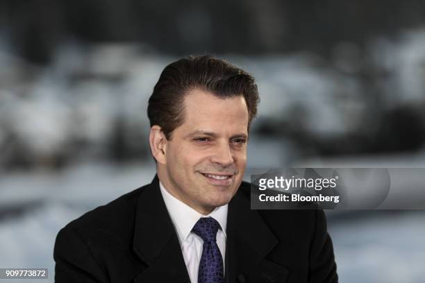 Anthony Scaramucci, former director of communications for the White House and founder of SkyBridge Capital II LLC, reacts during a Bloomberg...