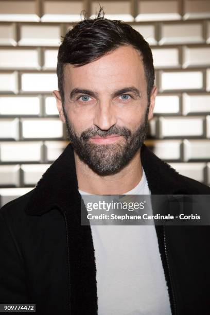Nicolas Ghesquiere attends the Jean Paul Gaultier Haute Couture Spring Summer 2018 show as part of Paris Fashion Week January 24, 2018 in Paris,...