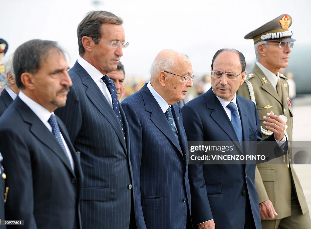 (L-R) Italian defence minister Ignazio L